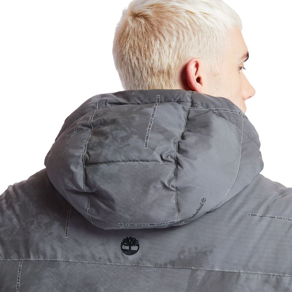 Timberland Μπουφαν Ανδρικα Βαθυ Γκρι - Reflective Puffer - Greece 0583642-HY